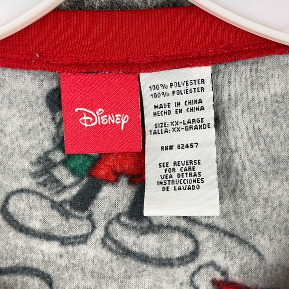 Disney Mickey Mouse Pajama Top Womens XXL Fleece Cozy Holiday Loungewear - Picture 3 of 7